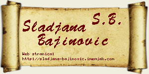 Slađana Bajinović vizit kartica
